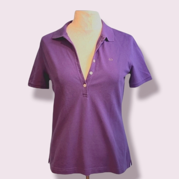 Escada Sport Purple Pique Cotton Polo Short Small - Picture 3 of 13